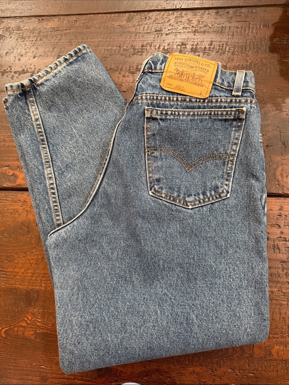 Vintage Levis 960 Made In USA High Rise Straight Leg Mom Jeans